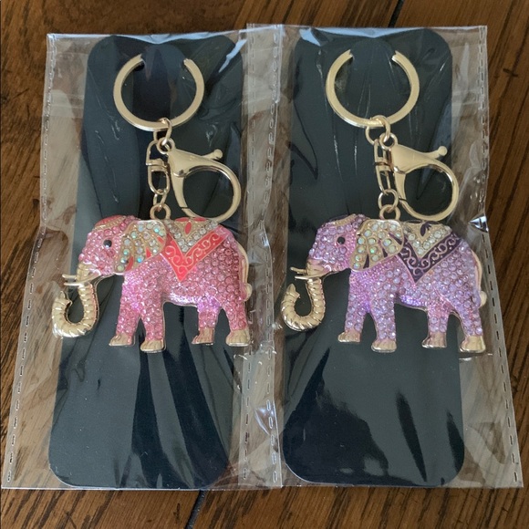 Rhinestone Elephant Bag Charm 4 Colors Available! - Picture 7 of 8